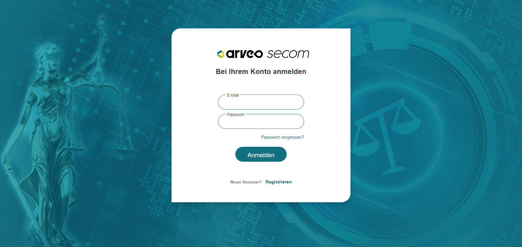 Anmeldemaske des Webclients